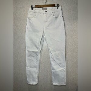 Everlane Bone White High Rise Straight Leg Jeans Coastal Grandma Size 30 R